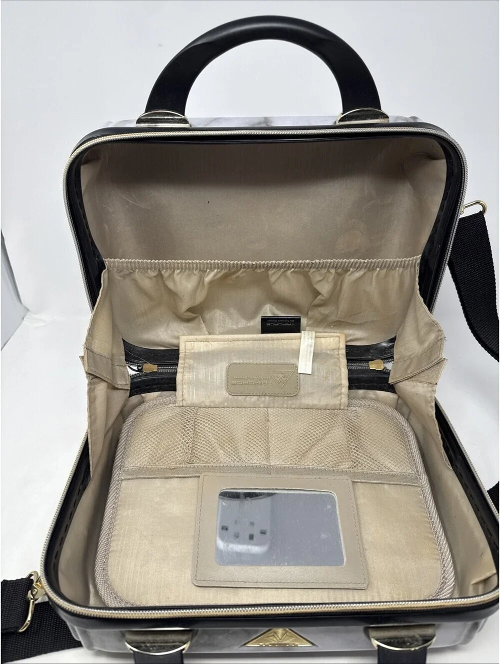 Triforce Elite Performance Beauty Case Luggage Travel Cosmetic Hard Case Marble